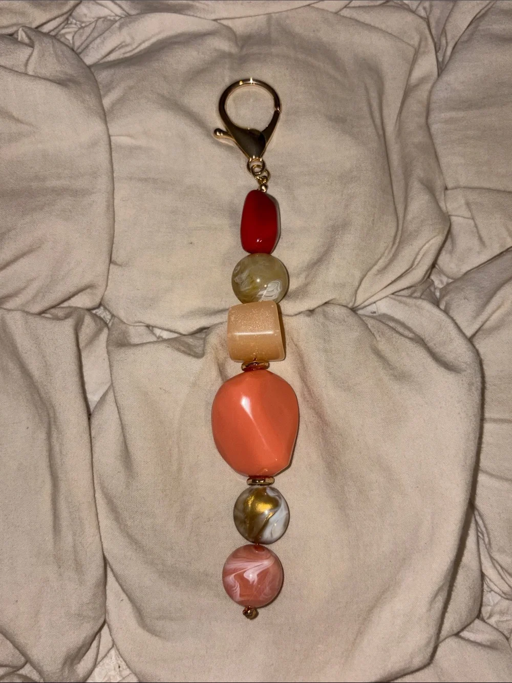 Free People Warm Sunset Resin Bead Bag Charm Keyring